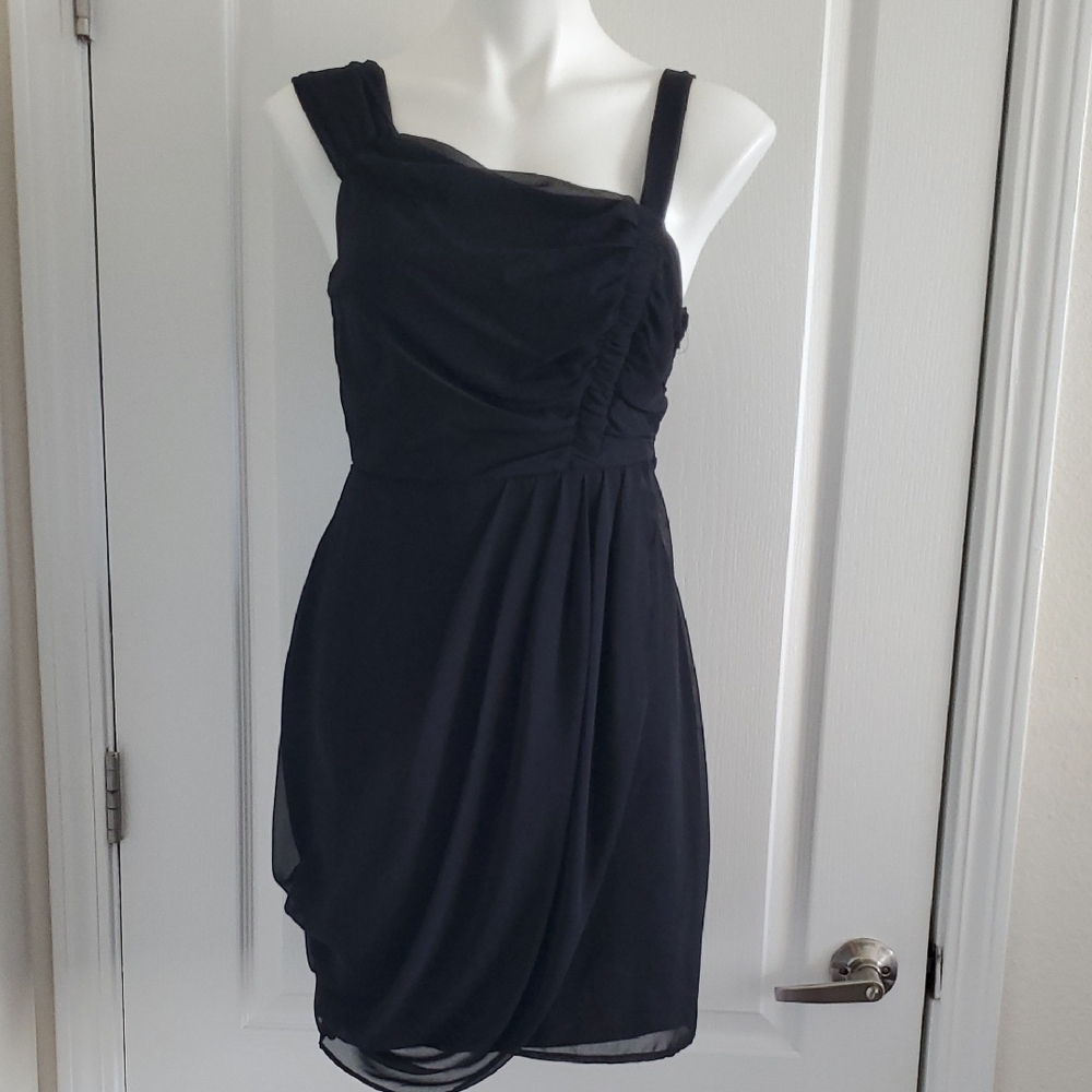 City Triangles One Shoulder Black Dress